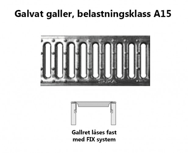 SELF RÄNNA INKL GALVGALLER L=0,5M