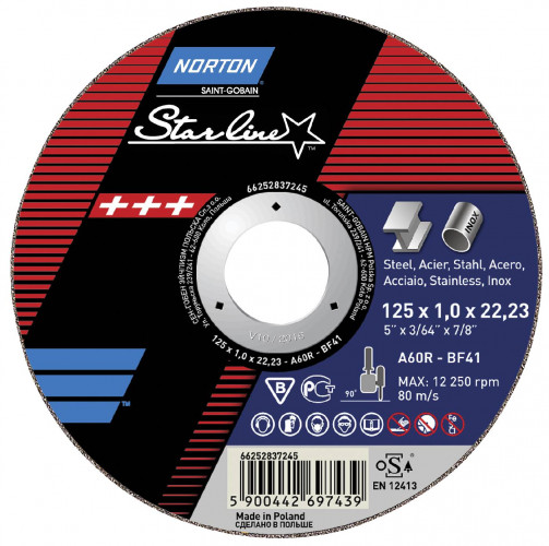 KAPSKIVA NORTON STARLINE 125X1.6X22.23