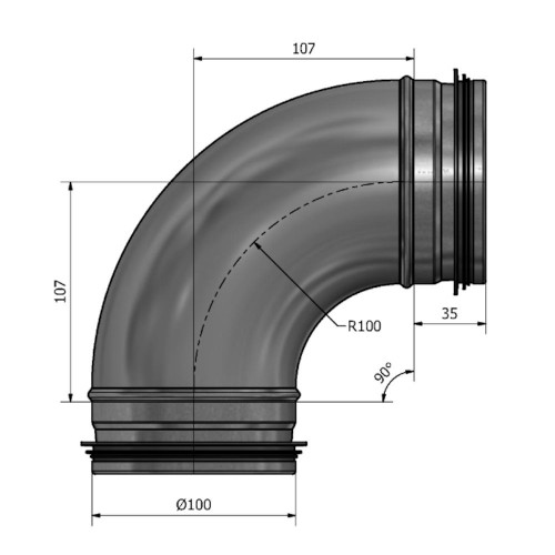SPIRO BÖJ 100X90GR