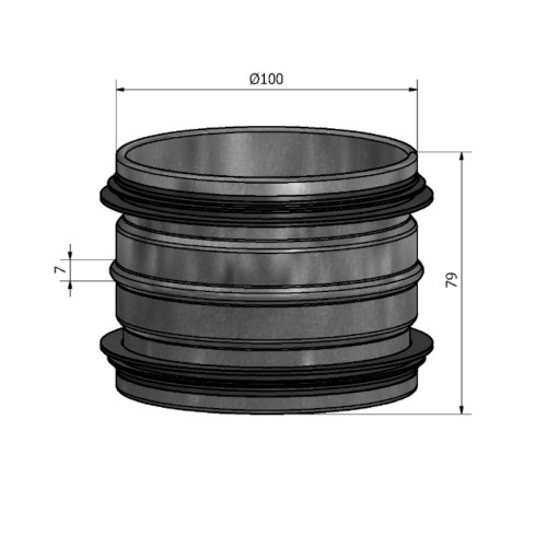 SPIRO SKARVNIPPEL FÖR 100MM SPIRO